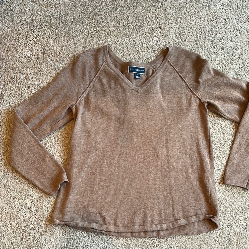 Brown V-Neck Sweater